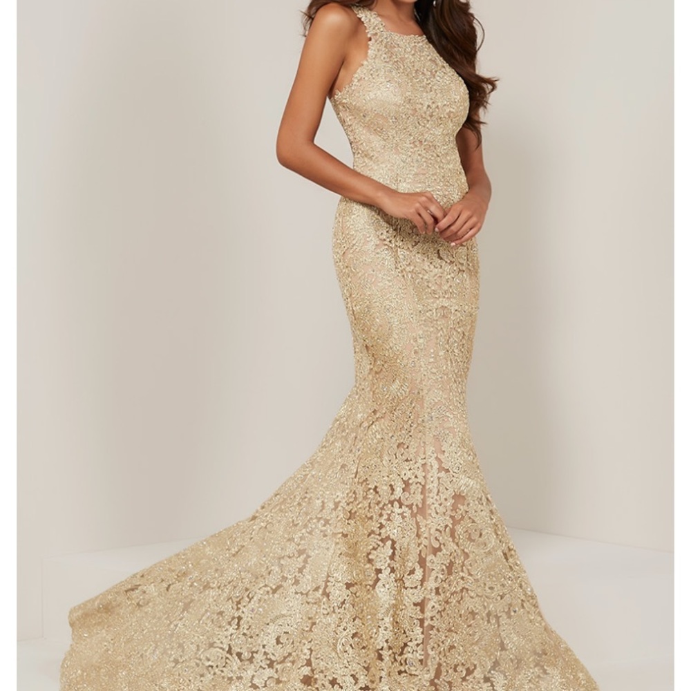 Tiffany gold mermaid dress